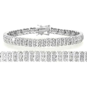 1ct Three Row Diamond Bracelet. Bold Three-Row. Beautiful New Blowout Diamond Br